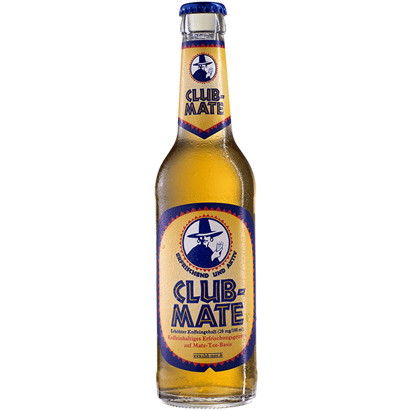 Bottle of sparkling mate tea bottle clear background