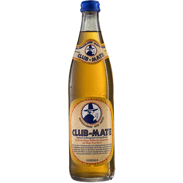 Sparkling mate drink in 500ml bottle